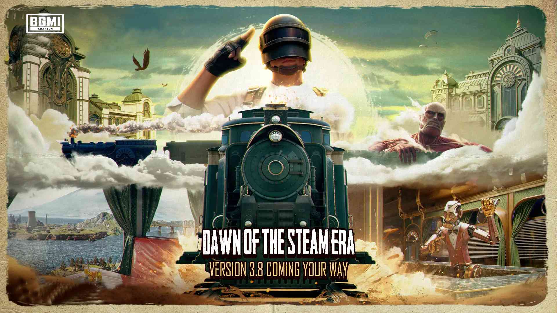BGMI 3.8 Steampunk Theme Mode with Aetherholm and Epoch Train