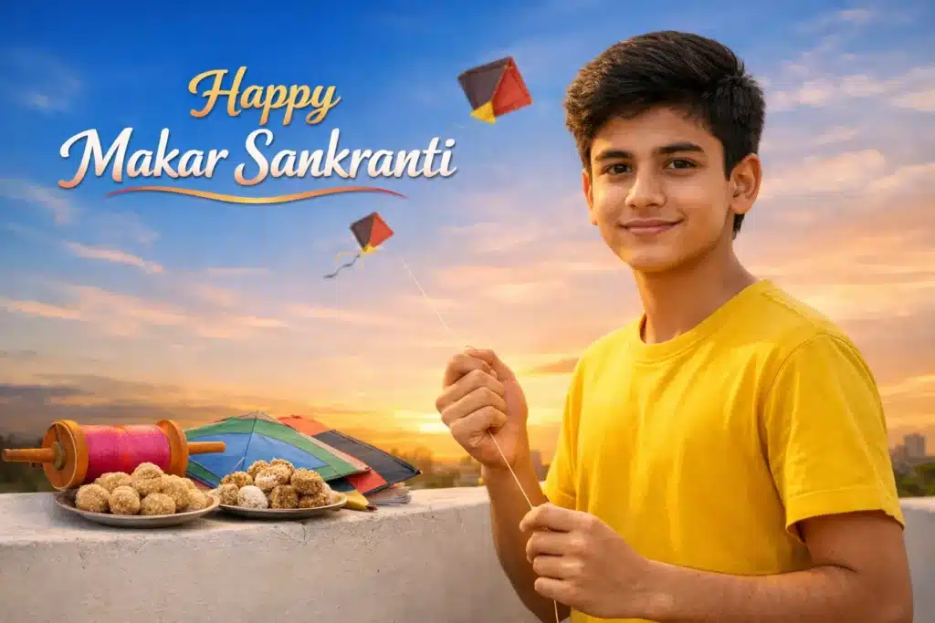 Happy Makar Sankranti AI Prompt – Realistic Indian Festival Image