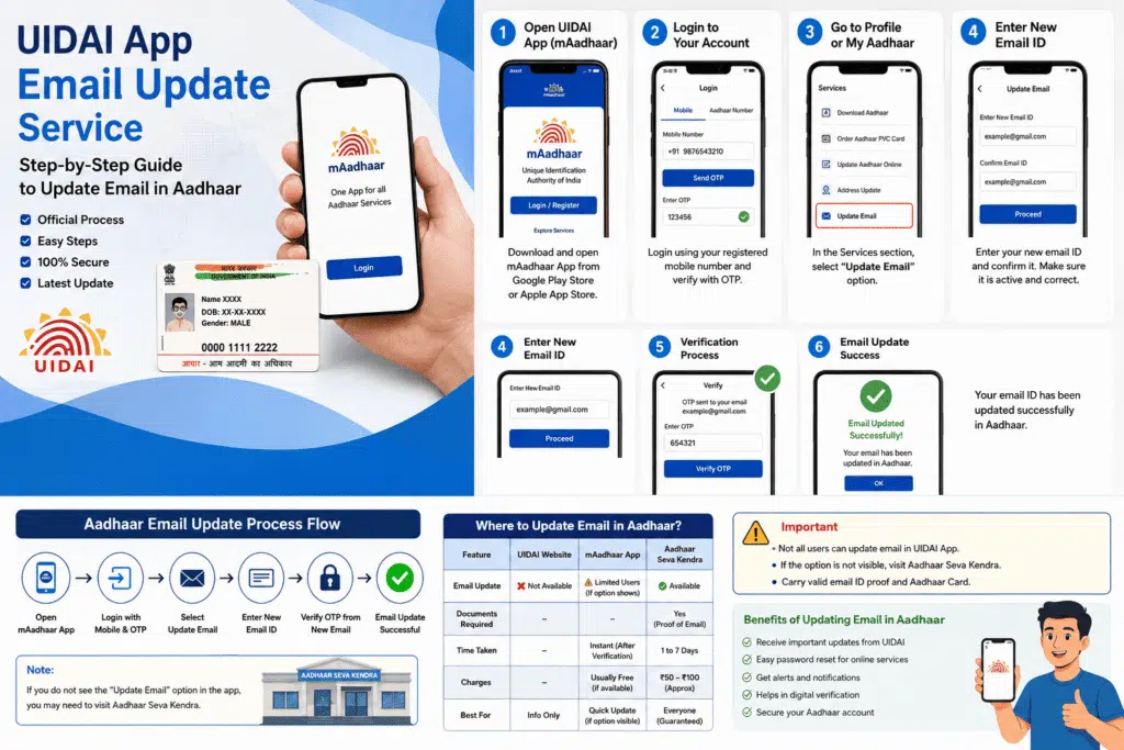 Step-by-step guide to update email in Aadhaar